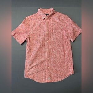 Vineyard Vines Hawaiian Shirt Small Slim Fit Murray Fish  with issue